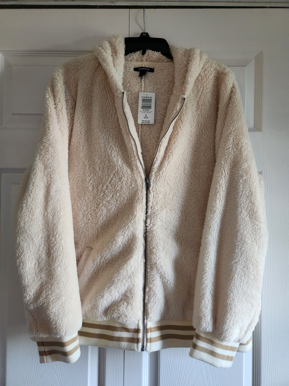 torrid Cream Plush Sherpa Zip Hoodie